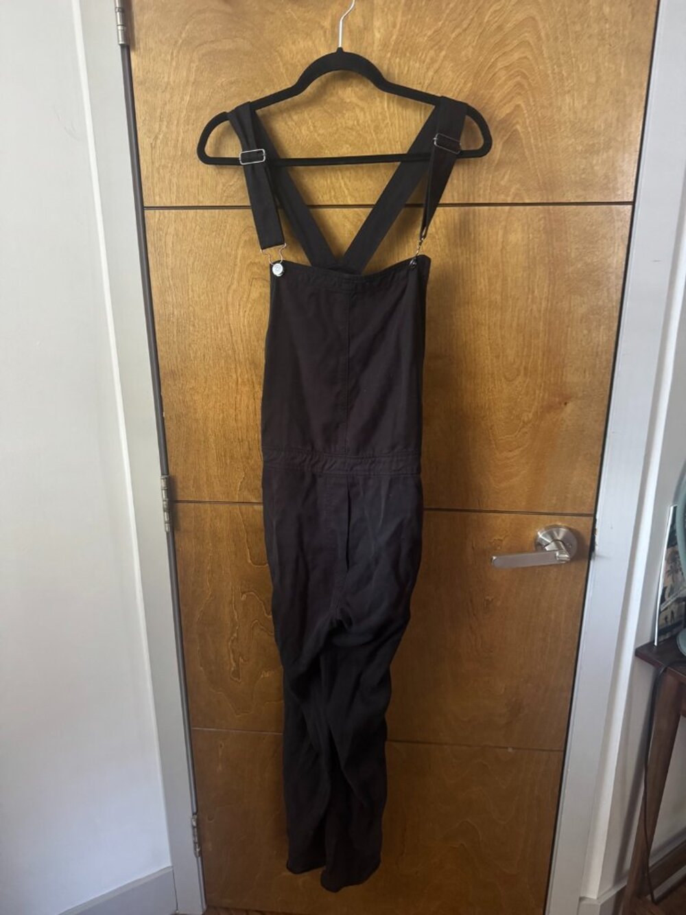 Wilfred Free Aritzia Black Lyocell Overalls Bib Jumpsuit Size L